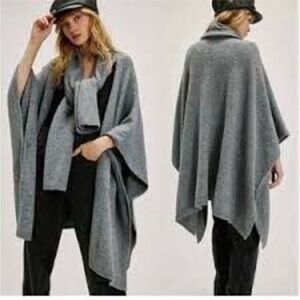 Free People Grey Cardigan Draping Duster Size One Size Fits All